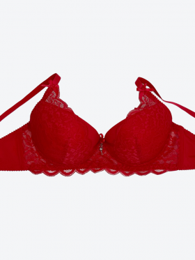 Wysokie koronkowe biustonosz