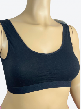 Topy bawełniane gładkie stanik