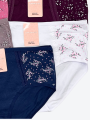 6X bawełnianych majtek damskich z drukami