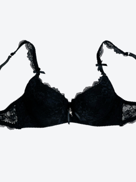 Biustonosz koronkowy stanik delikatny push up usztywniany rozmiar B