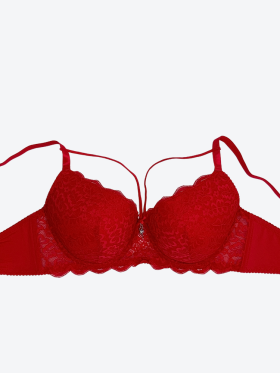 Biustonosz elegancki seksowny stanik koronka usztywniana rozmiar C