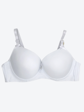 Gładki Biustonosz usztywniany klasyczny z kokardą rozmiar D