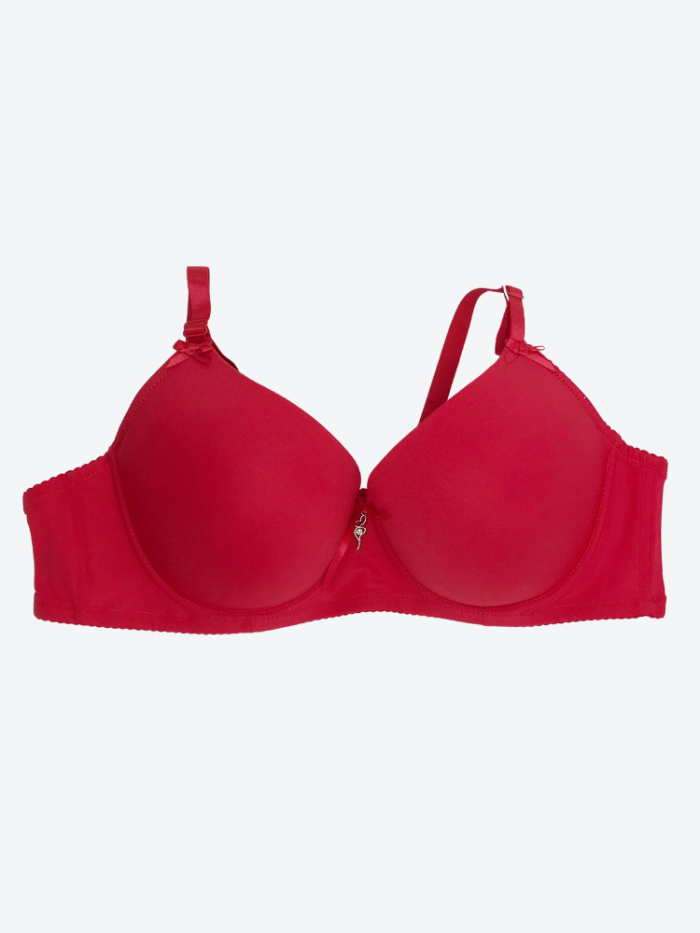 Gładki Biustonosz usztywniany klasyczny z kokardą rozmiar D