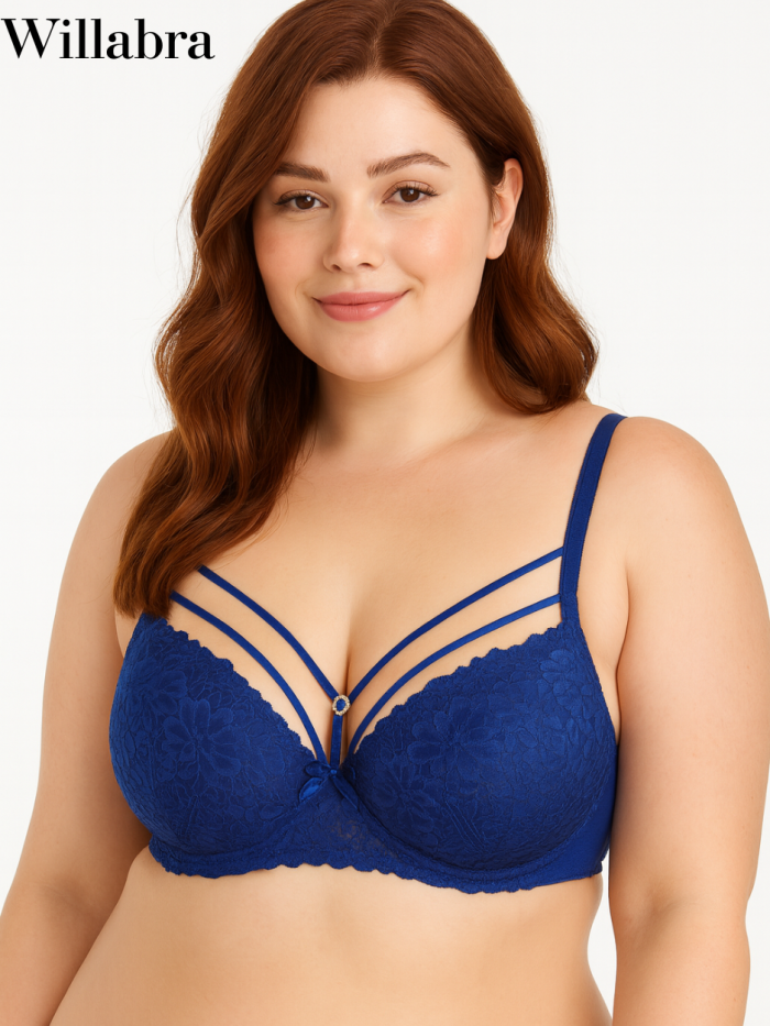 koronkowe biustonosz z ozdobny paskami