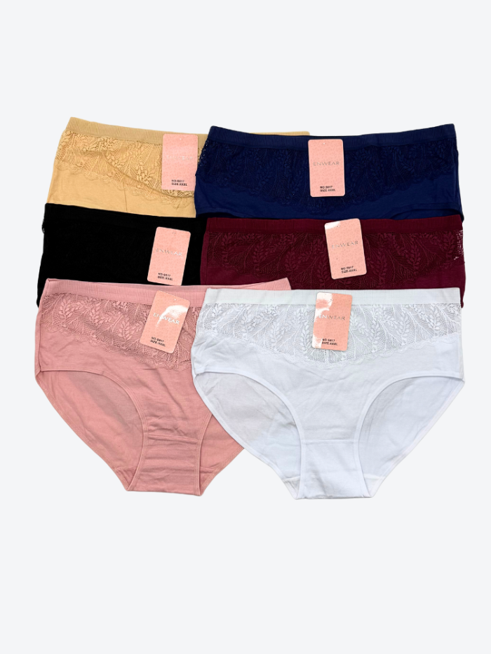 6X bawełnianych majtek damskich komfort na co dzień