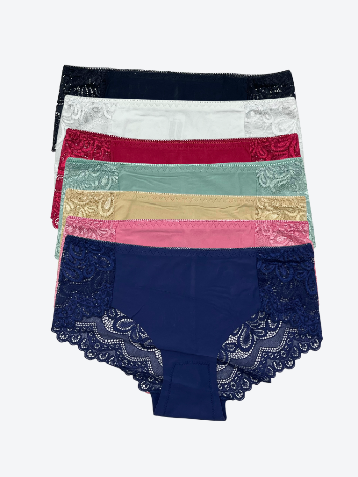 6X figi damskie bezszwowe laserowo cięte koronkowe