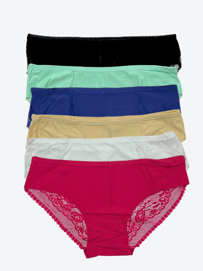 6X figi damskie bezszwowe z koronką